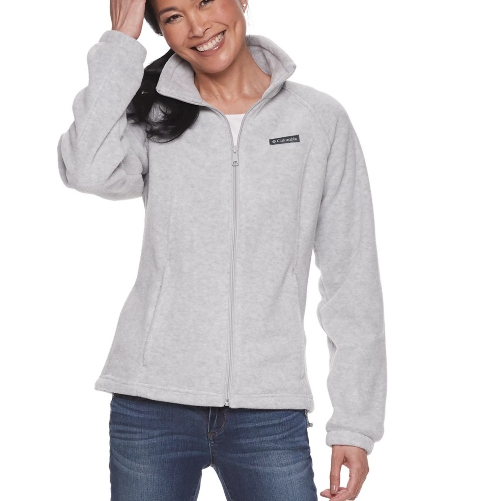 Columbia Benton Springs Zip-Front Fleece Jacket Women's Heather Gray XL